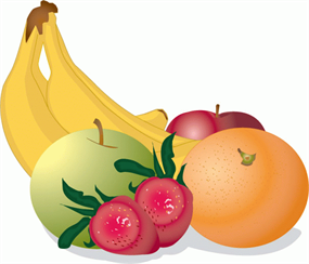 香蕉草莓苹果矢量图